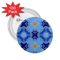 Blue Ornate 2 25  Buttons (100 Pack)  by Dazzleway