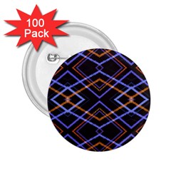 Intersecting Diamonds Motif Print Pattern 2 25  Buttons (100 Pack)  by dflcprintsclothing