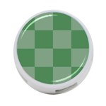 Green Gingham Check Squares Pattern 4-Port USB Hub (Two Sides) Back