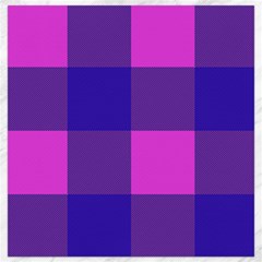 Blue And Pink Buffalo Plaid Check Squares Pattern Canvas 12  X 12  by yoursparklingshop
