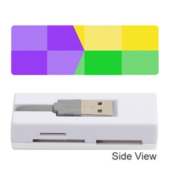 Purple Yellow Green Check Squares Pattern Mardi Gras Memory Card Reader (stick) by yoursparklingshop