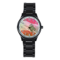 Lebanon Stainless Steel Round Watch by AwesomeFlags