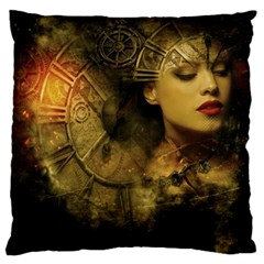 Surreal Steampunk Queen From Fonebook Large Flano Cushion Case (one Side) by 2853937
