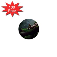 Wooden Child Resting On A Tree From Fonebook 1  Mini Buttons (100 Pack)  by 2853937