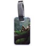 Wooden Child Resting On A Tree From Fonebook Luggage Tag (two sides) Back