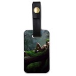 Wooden Child Resting On A Tree From Fonebook Luggage Tag (one side) Front