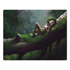 Wooden Child Resting On A Tree From Fonebook Double Sided Flano Blanket (large)  by 2853937