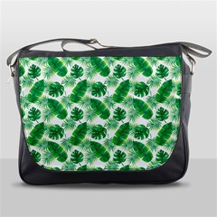 Tropical Leaf Pattern Messenger Bag by Dutashop