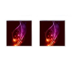  Colorful Arcs In Neon Light, Modern Graphic Art Cufflinks (square) by picsaspassion