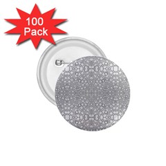 Modern Ornate Geometric Silver Pattern 1 75  Buttons (100 Pack)  by dflcprintsclothing