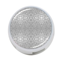 Modern Ornate Geometric Silver Pattern 4-port Usb Hub (one Side) by dflcprintsclothing