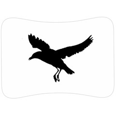 Seagull Flying Silhouette Drawing 2 Velour Seat Head Rest Cushion by dflcprintsclothing