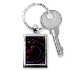 Background Abstract Star Key Chain (rectangle) by Dutashop