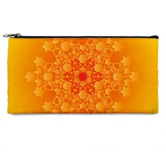 Fractal Yellow Orange Pencil Case by Dutashop