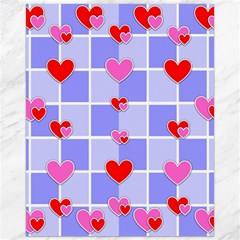 Love Hearts Valentine Decorative Canvas 16  X 20  by Dutashop