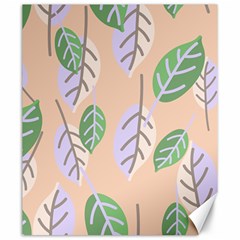 Leaf Pink Canvas 20  X 24  by Dutashop