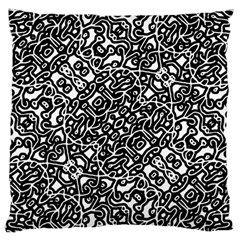 Interlace Black And White Pattern Large Flano Cushion Case (two Sides) by dflcprintsclothing