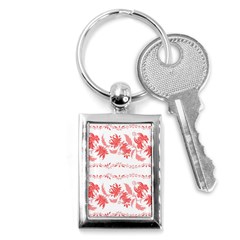 Folk Ornament Key Chain (rectangle) by Eskimos