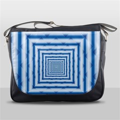 Metallic Blue Shiny Reflective Messenger Bag by Dutashop