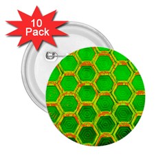 Hexagon Window 2 25  Buttons (10 Pack)  by essentialimage365