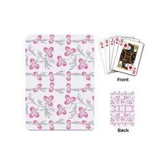 Pink Folk Flowers Playing Cards Single Design (mini) by Eskimos