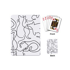 Cats Line Art  Playing Cards Single Design (mini) by Sobalvarro