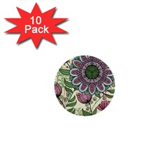 Mandala Flower 1  Mini Buttons (10 Pack)  by goljakoff