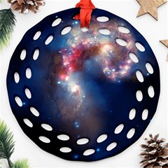 Galaxy Round Filigree Ornament (two Sides) by ExtraAwesomeSauce