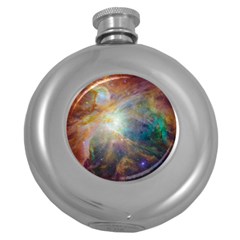 Colorful Galaxy Round Hip Flask (5 Oz) by ExtraAwesomeSauce