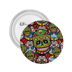 Sugar Skulls 2 25  Buttons by ExtraAwesomeSauce