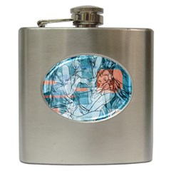 Retro Girls Hip Flask (6 Oz) by ExtraAwesomeSauce