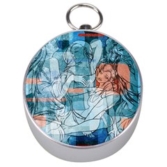 Retro Girls Silver Compasses by ExtraAwesomeSauce