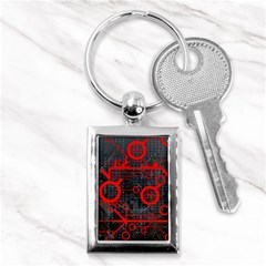 Tech - Red Key Chain (rectangle) by ExtraAwesomeSauce