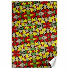 Leaves Pattern Canvas 12  X 18  by ExtraAwesomeSauce