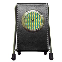 Native American Pattern Pen Holder Desk Clock by ExtraAwesomeSauce