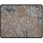 Linear Textured Botanical Motif Design Double Sided Fleece Blanket (Medium)  58.8 x47.4  Blanket Back
