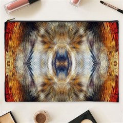 Retro Hippie Vibe Trippy Psychedelic Cosmetic Bag (xxxl) by CrypticFragmentsDesign