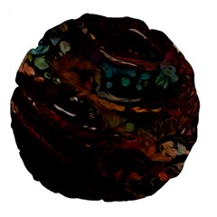 Abstract Art Large 18  Premium Round Cushions by Dutashop