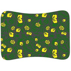 Yellow Flowers Velour Seat Head Rest Cushion by Eskimos
