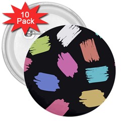 Many Colors Pattern Seamless 3  Buttons (10 Pack)  by Dutashop
