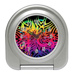 Abstract Jungle Travel Alarm Clock by icarusismartdesigns