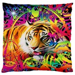 Tiger In The Jungle Large Flano Cushion Case (Two Sides) Front