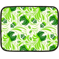 Green Leaves Fleece Blanket (mini) by Eskimos