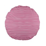 Pink knitted pattern Standard 15  Premium Flano Round Cushions Back