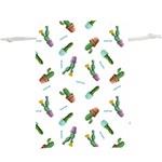 cacti in pots  Lightweight Drawstring Pouch (XL) Back