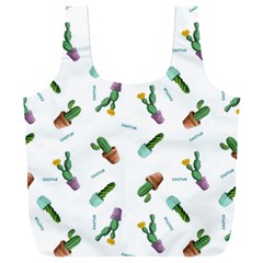 Cacti In Pots Full Print Recycle Bag (xxxl) by SychEva