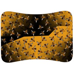 Pattern Abeilles Velour Seat Head Rest Cushion by kcreatif