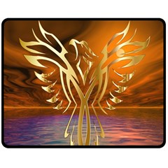 Pheonix Rising Double Sided Fleece Blanket (medium)  by icarusismartdesigns