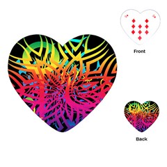 Abstract Jungle Playing Cards Single Design (heart) by icarusismartdesigns