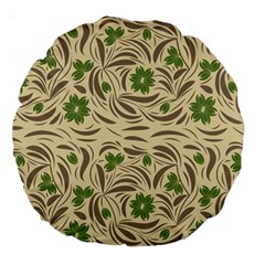 Folk Floral Pattern  Abstract Flowers Print  Seamless Pattern Large 18  Premium Round Cushions by Eskimos